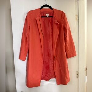 J. Crew Women's Coral Trench Coat